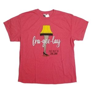 A Christmas Story Fra-Gee-Lay Mens Tshirt Strawberry Red Size XL New